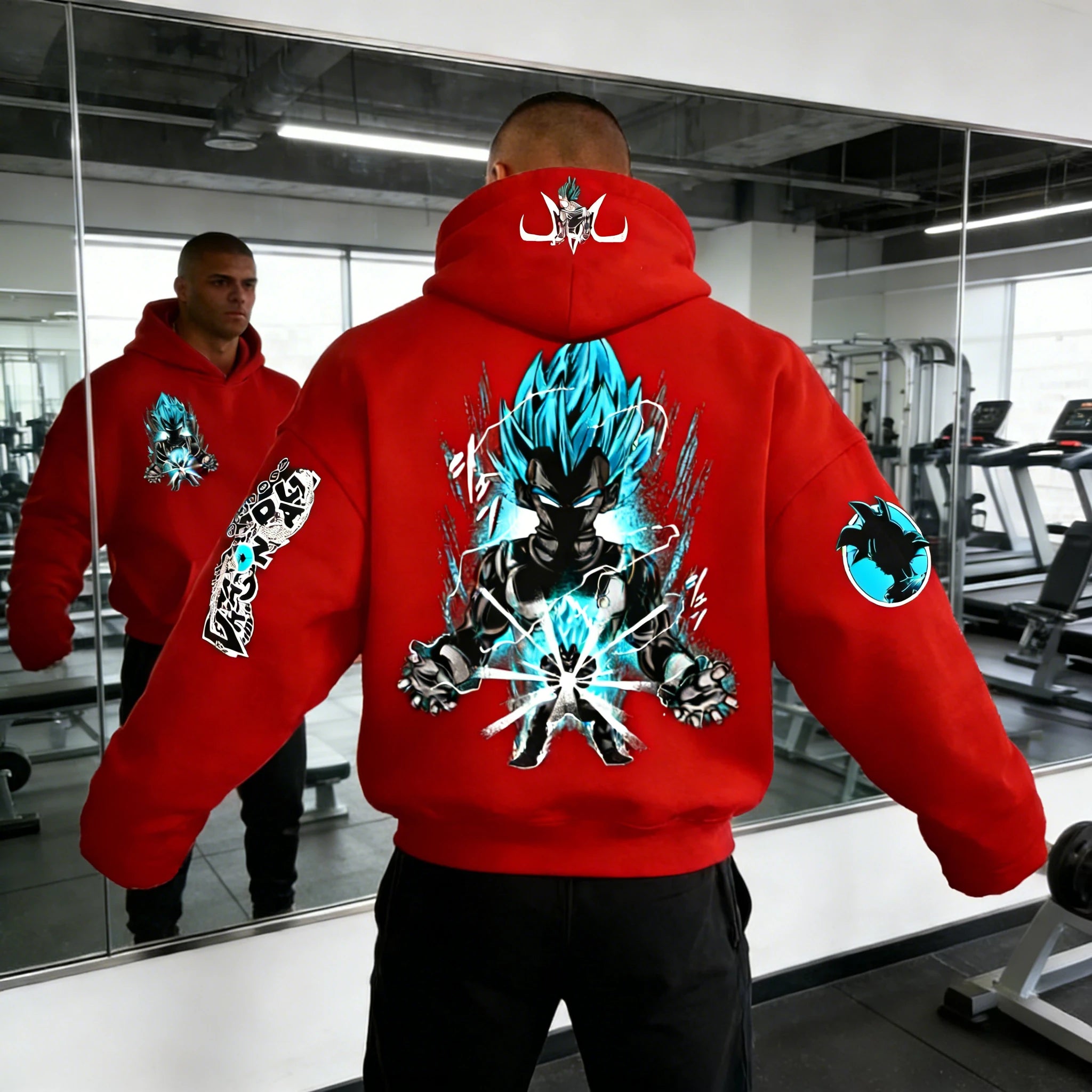 Dragon Ball Vegeta Hoodie - Super Saiyan Blue Retro Gym