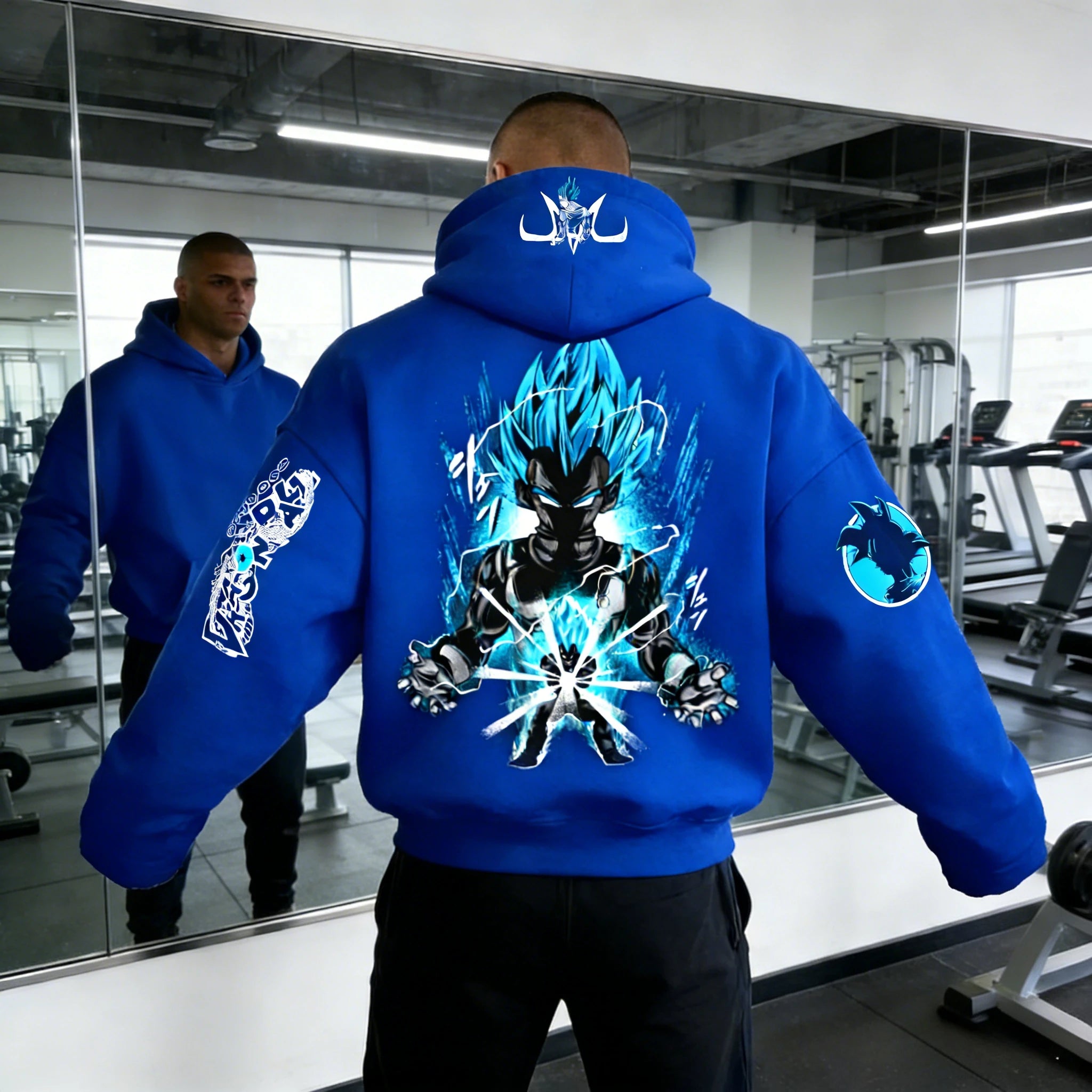 Dragon Ball Vegeta Hoodie - Super Saiyan Blue Retro Gym
