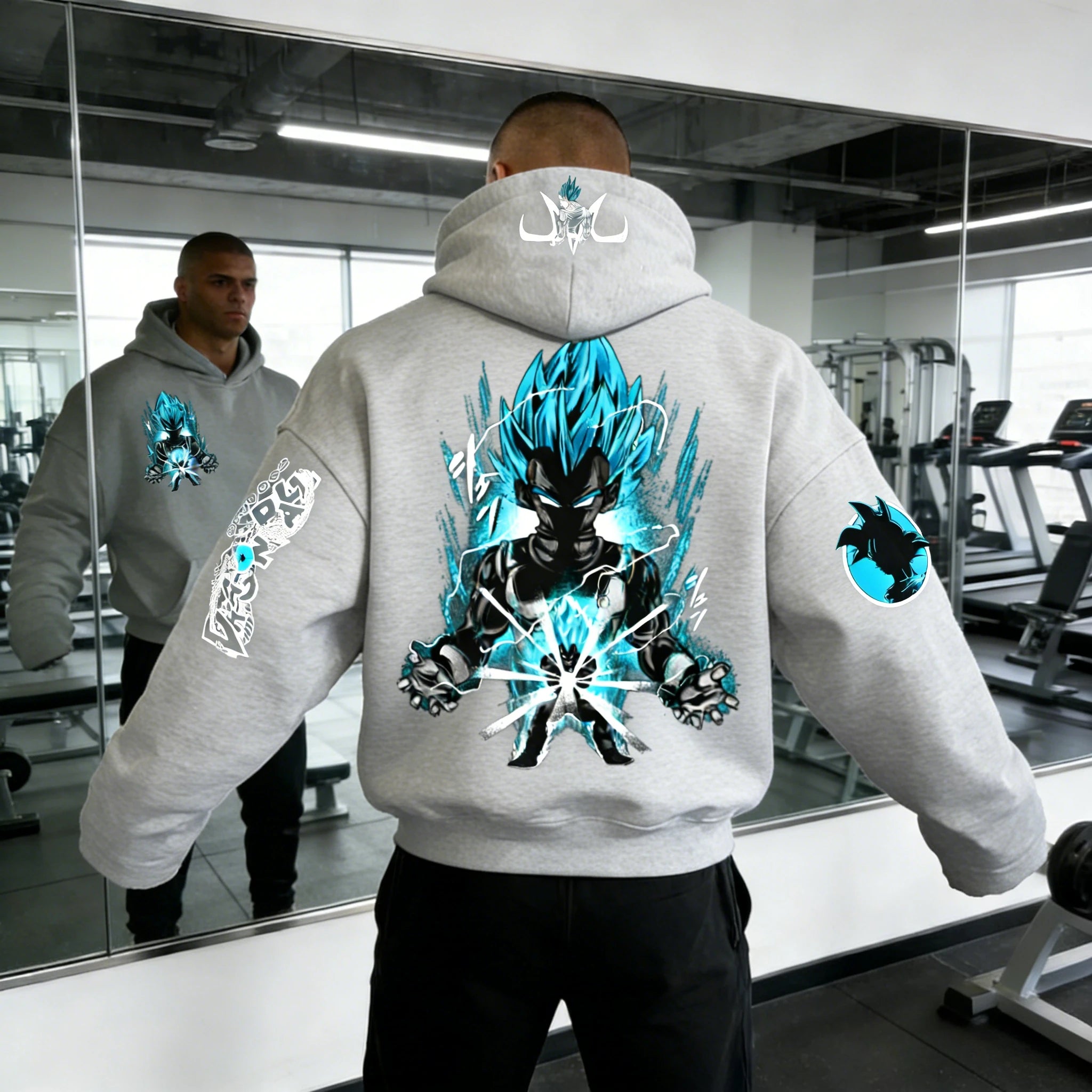 Dragon Ball Vegeta Hoodie - Super Saiyan Blue Retro Gym