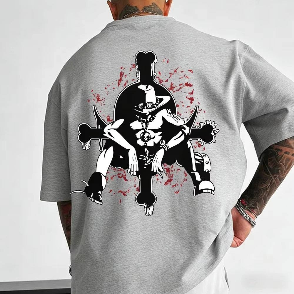 One Piece Portgas D. Ace T-Shirt - Summer Anime Family Top
