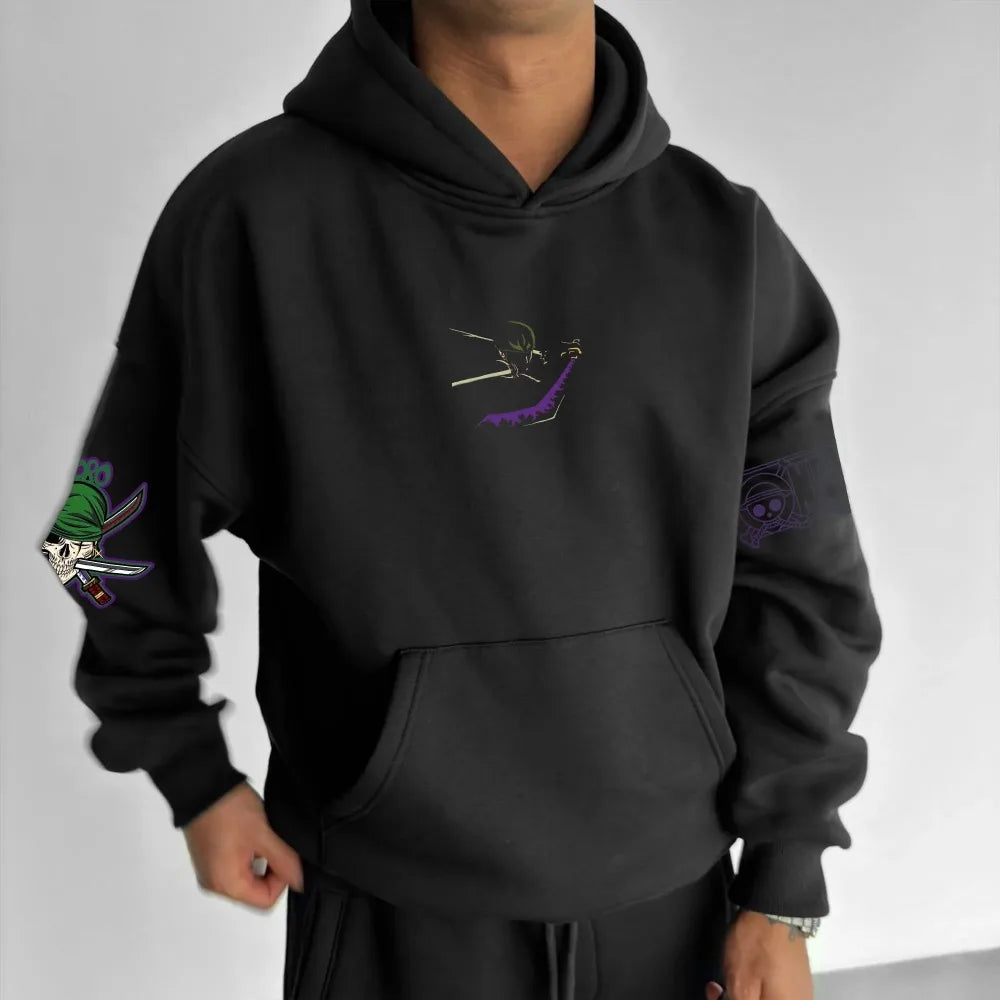 One Piece Roronoa Zoro Hoodie - Fashion Parent-Child Wear