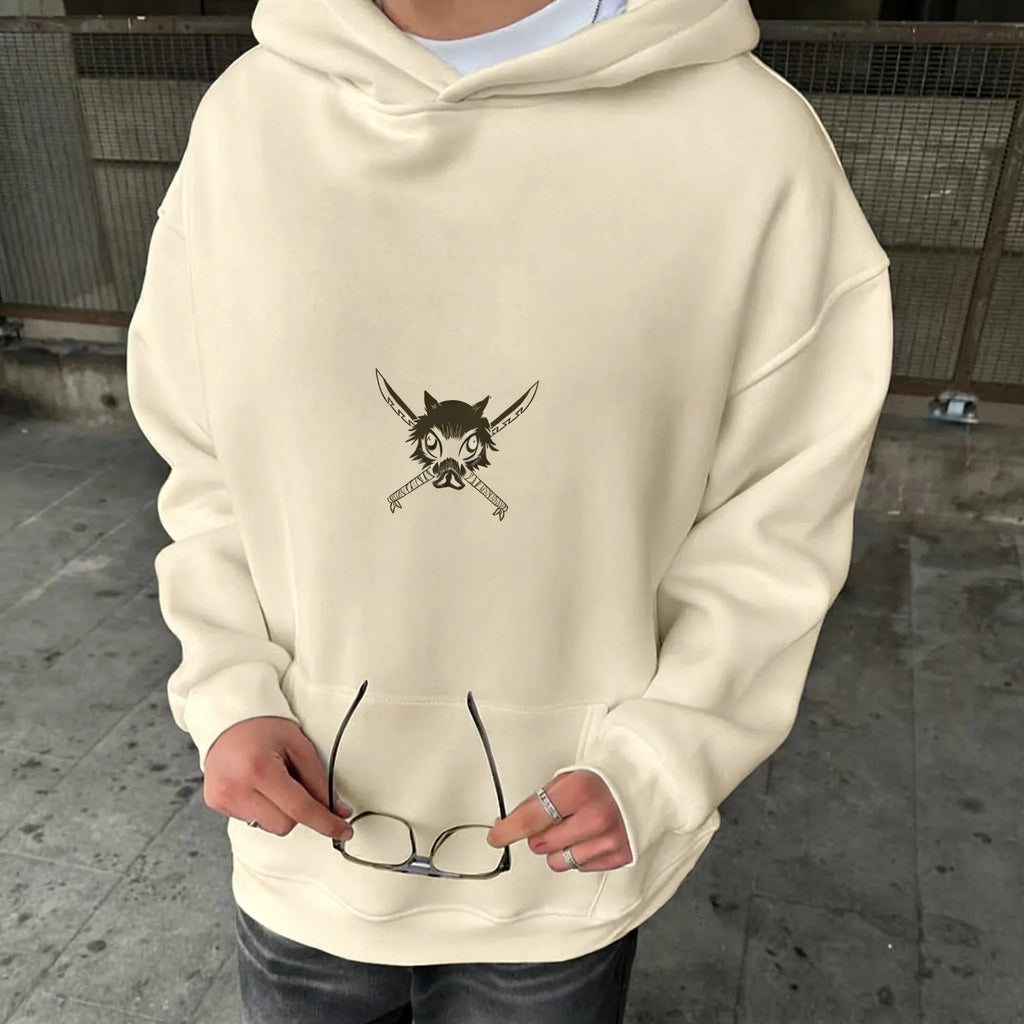 Demon Slayer Inosuke Hoodie - Y2K Harajuku Parent-Child Top