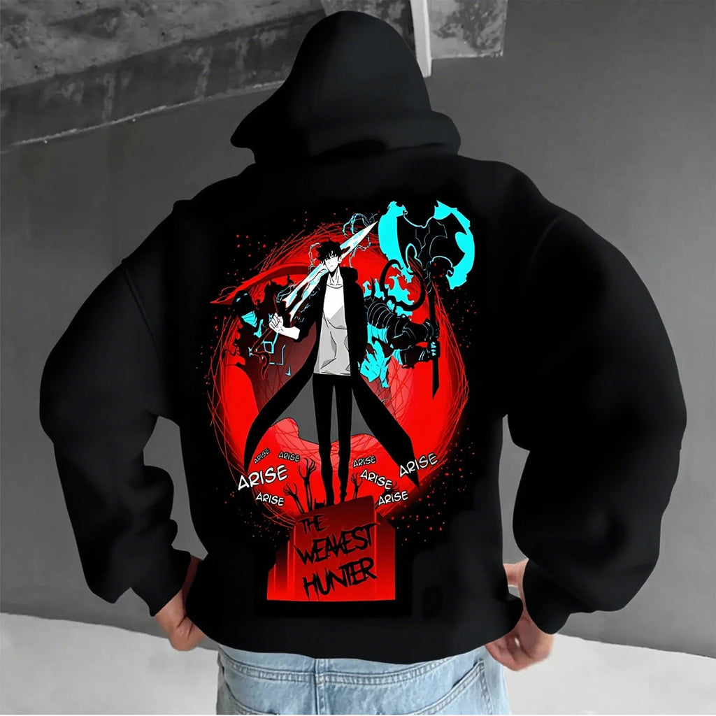 Solo Leveling Graphic Hoodie - Anime Streetwear Pullover