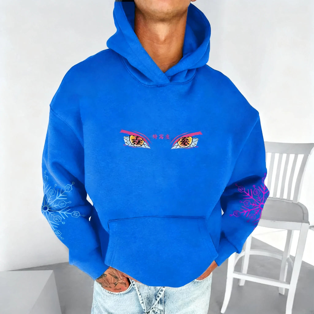 Demon Slayer Akaza Hoodie - Co-Branded Harajuku Sweater Top