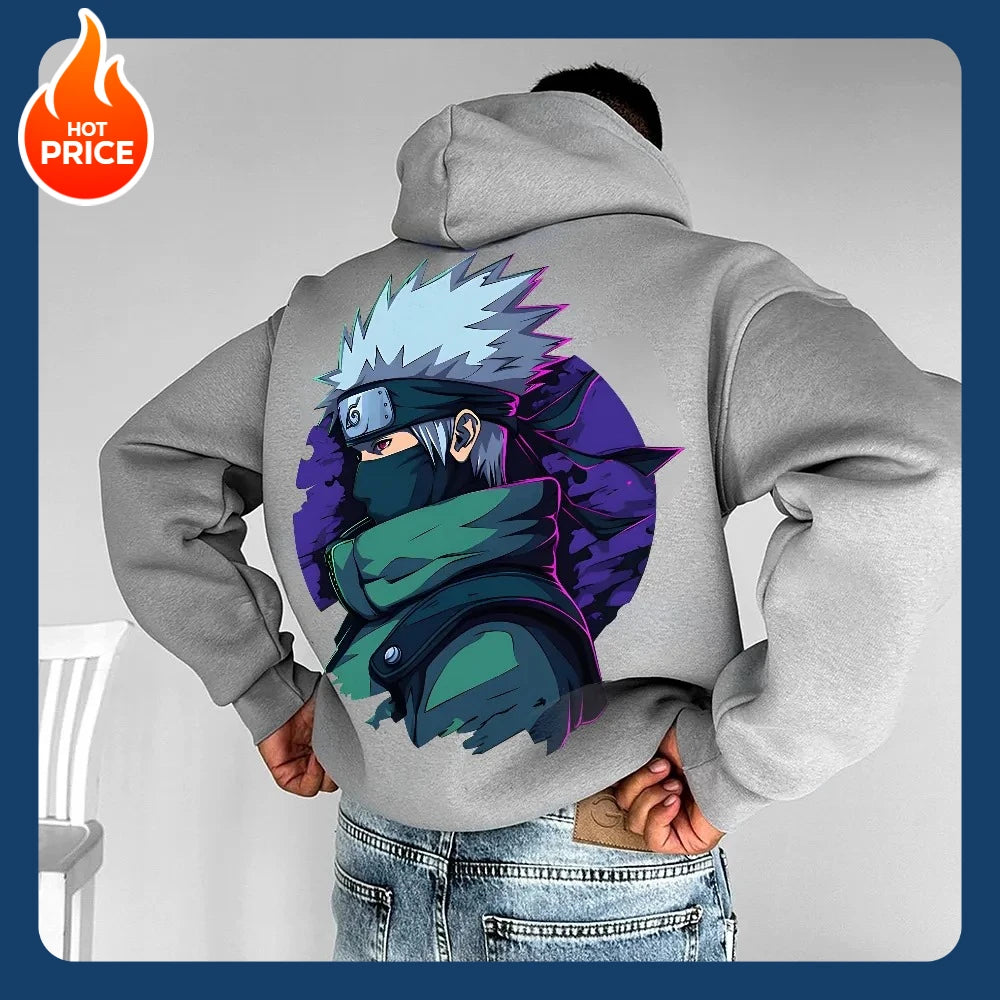 Naruto Sasuke Hoodie - Pure Cotton American Loose Sweater