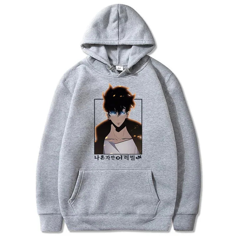 Solo Leveling Sung Woo Hoodie - Warm Fleece Sweatshirt