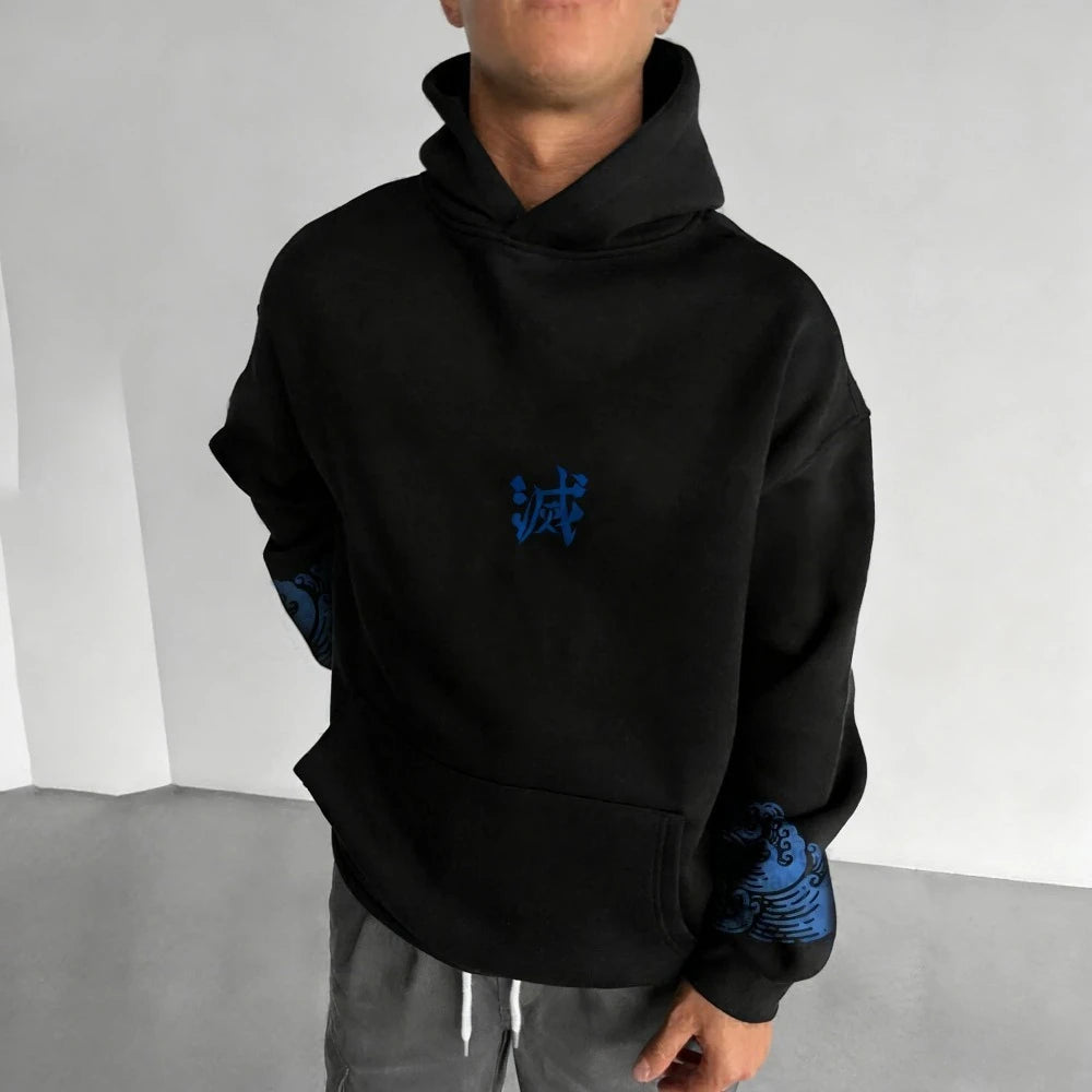 Demon Slayer Giyu Tomioka Hoodie - Harajuku Parent-Child Outfit