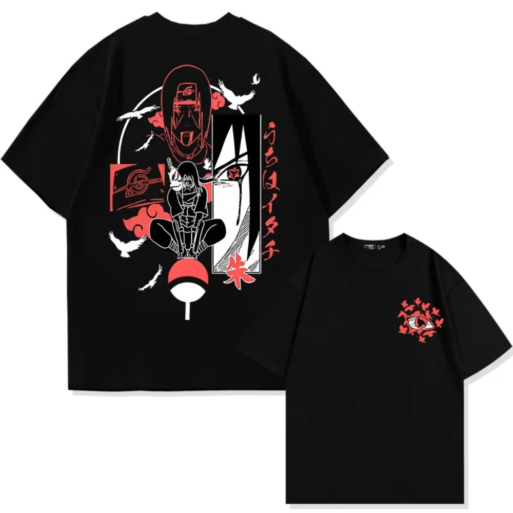 Naruto Uchiha Itachi Sasuke T-Shirt - Oversized Streetwear