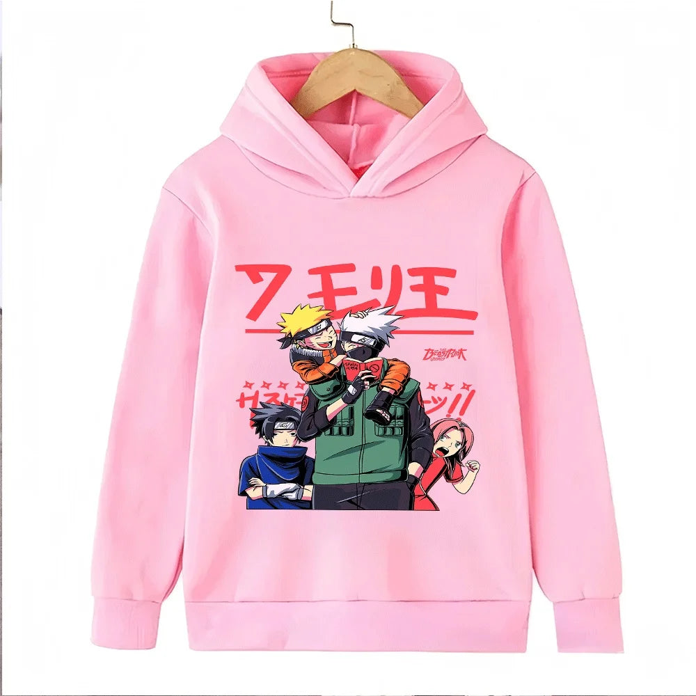 Naruto Team 7 Kids Hoodie - Cute Kakashi Sasuke Sakura
