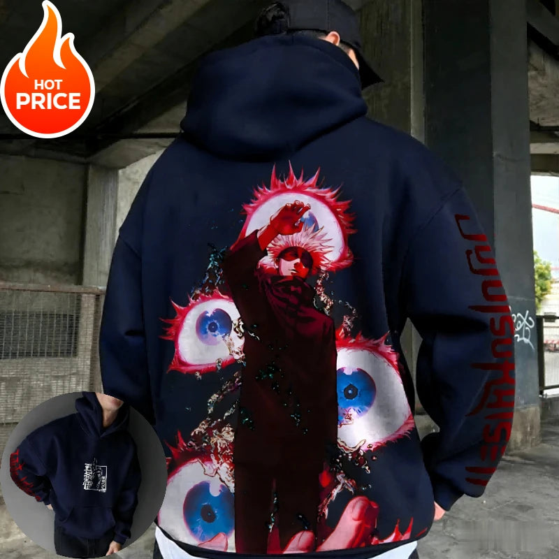 Jujutsu Kaisen Gojo Satoru Hoodie - Vintage Harajuku