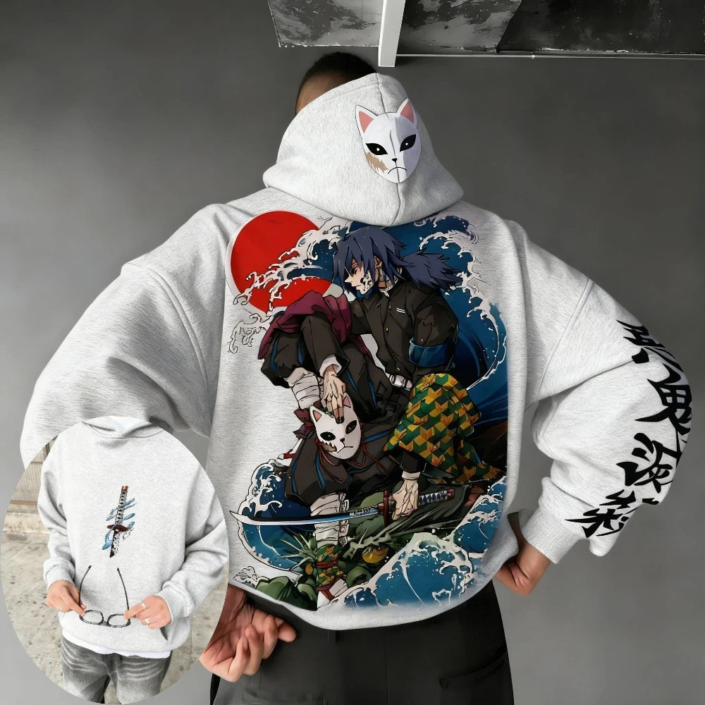 Demon Slayer Tomioka Giyuu Hoodie - Spring Summer Parent-Child
