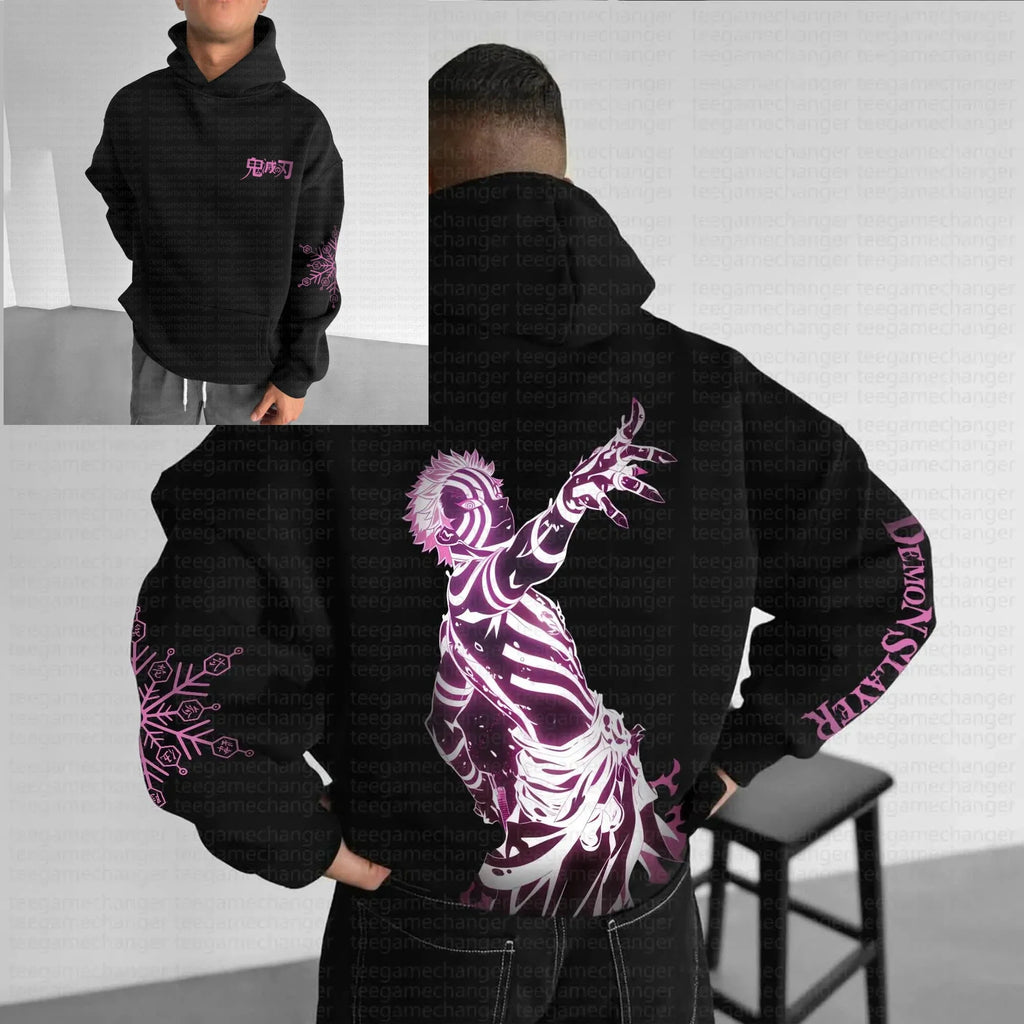 Demon Slayer Obanai Iguro Hoodie - Snake Hashira Graphic