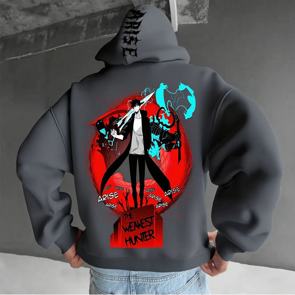 Solo Leveling Graphic Hoodie - Anime Streetwear Pullover