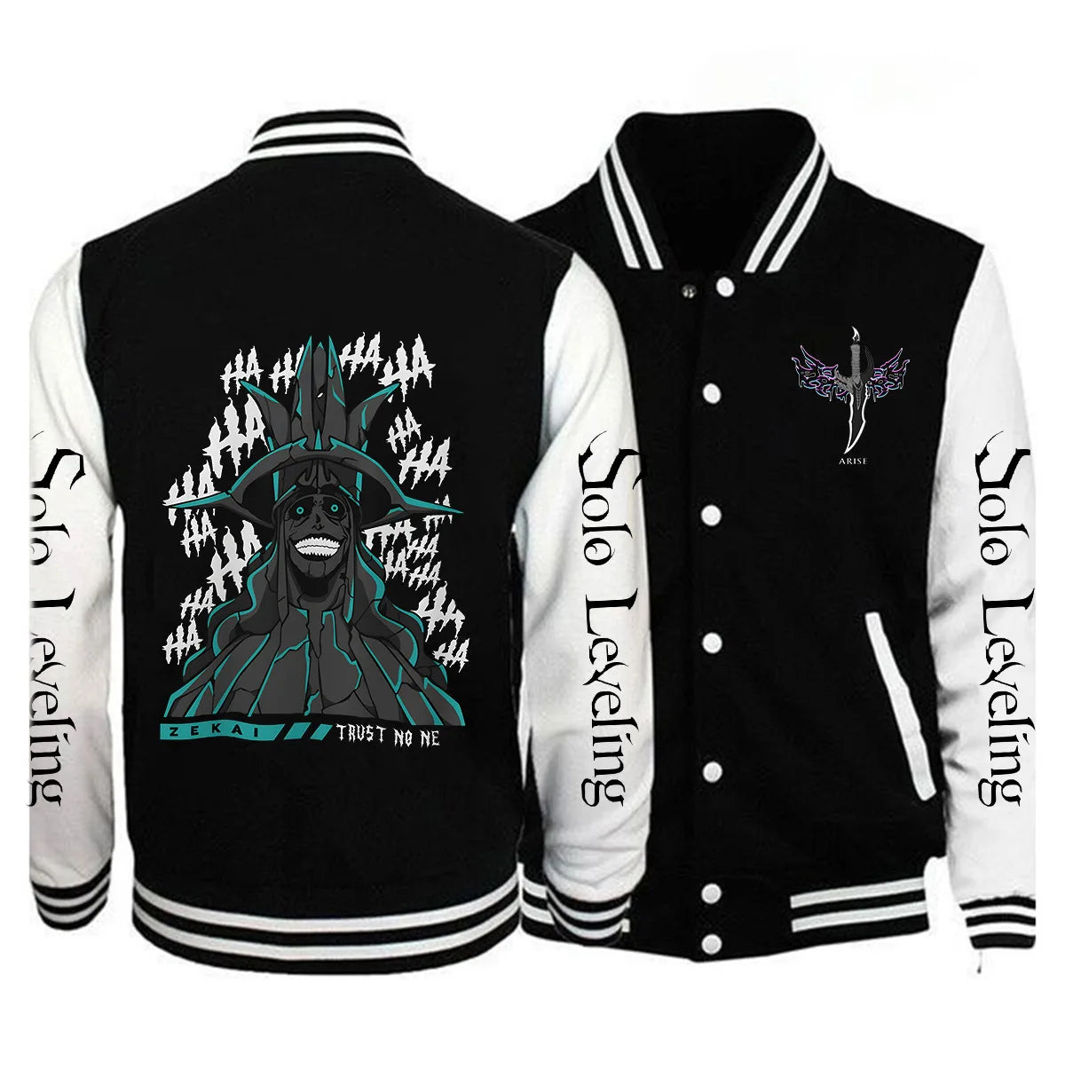 Limited Edition Men Fashion Solo Leveling Print Baseball Jacket Button Jacket Outerwear 2025 Spring Oversized Streetwear Solo Leveling Jacket