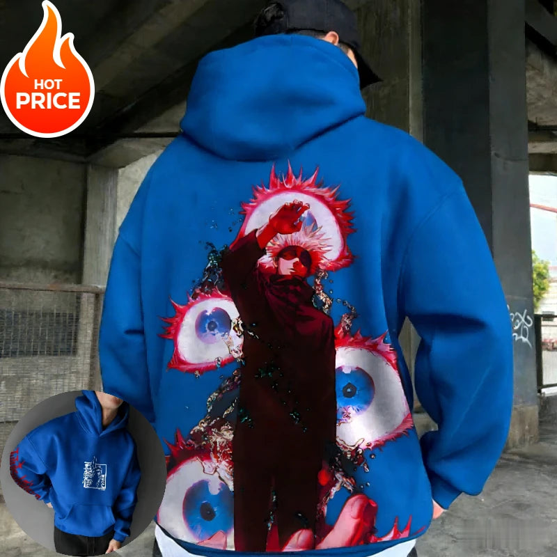 Jujutsu Kaisen Gojo Satoru Hoodie - Vintage Harajuku