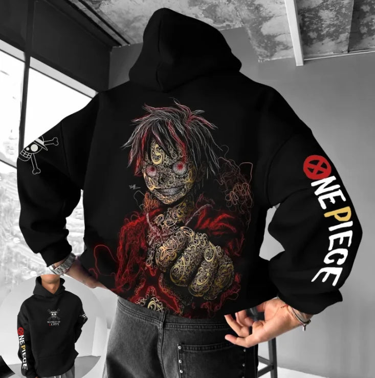 One Piece Anime Hoodie - Loose Oversized Streetwear
