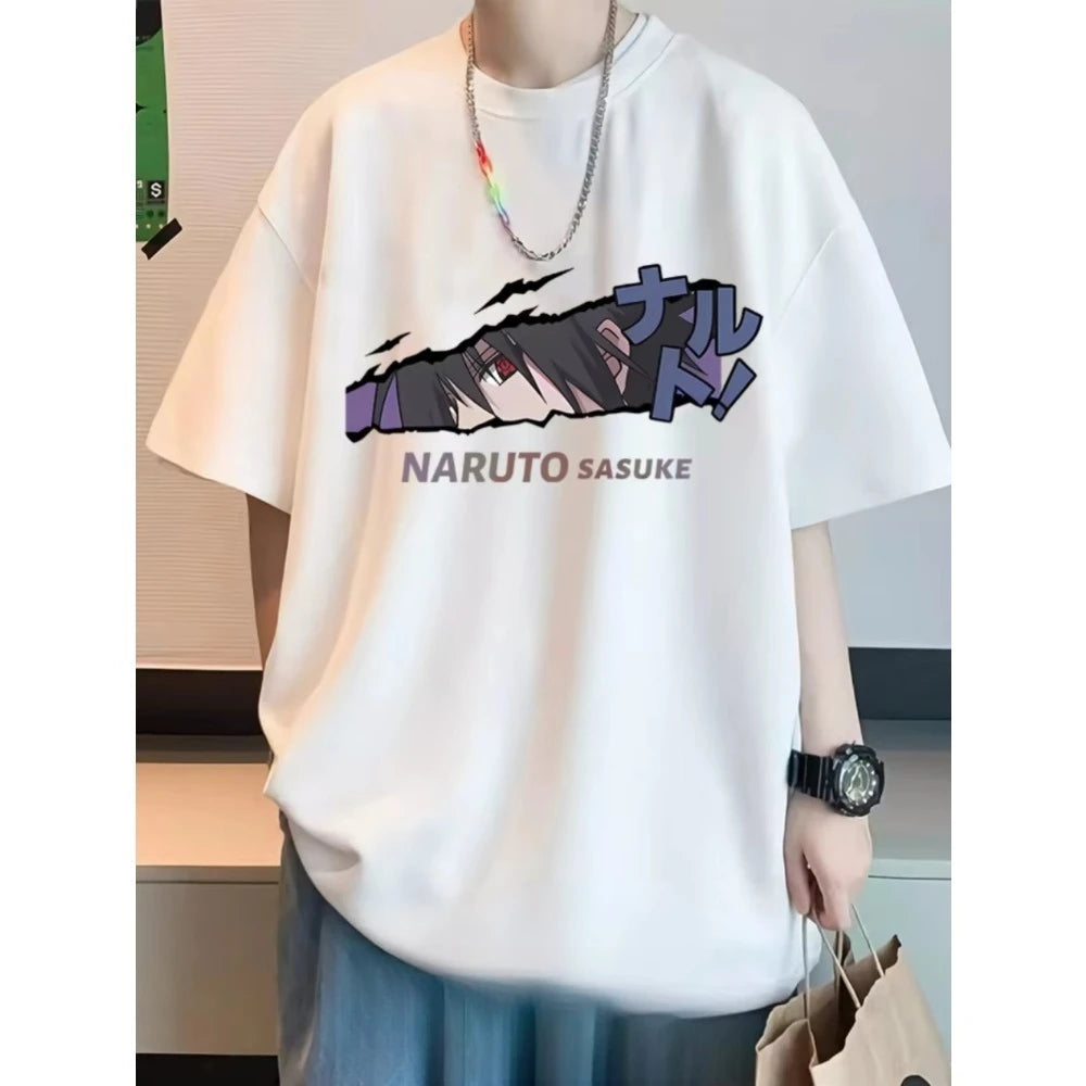 Naruto Uchiha Sasuke T-Shirt - Anime Cartoon Cotton Tee