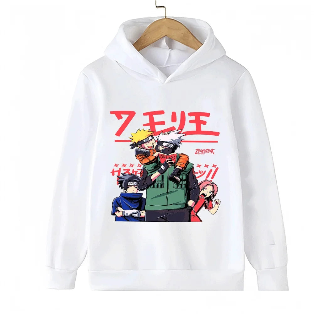 Naruto Team 7 Kids Hoodie - Cute Kakashi Sasuke Sakura