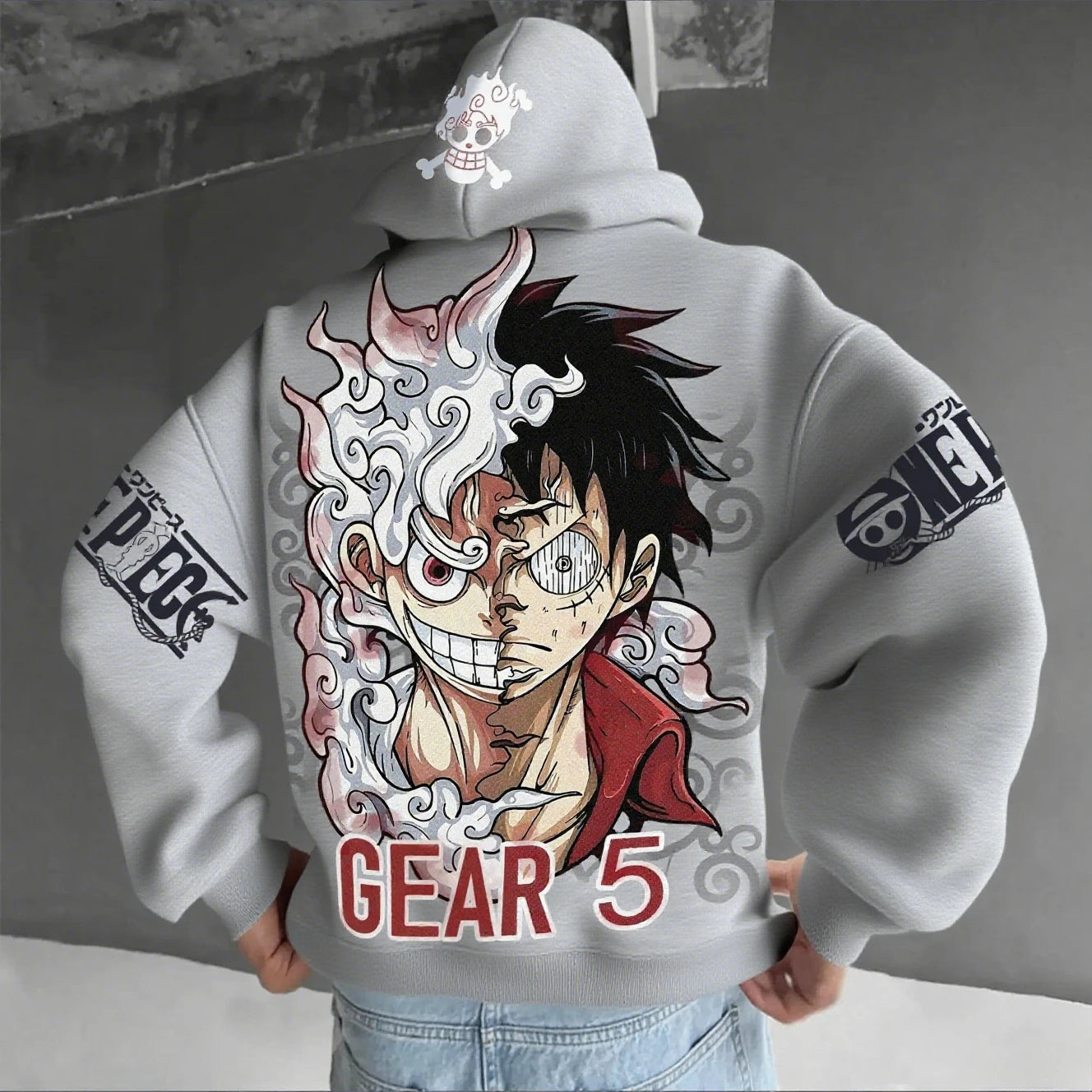 One Piece Luffy Gear 5 Nika Hoodie - Cosplay Streetwear