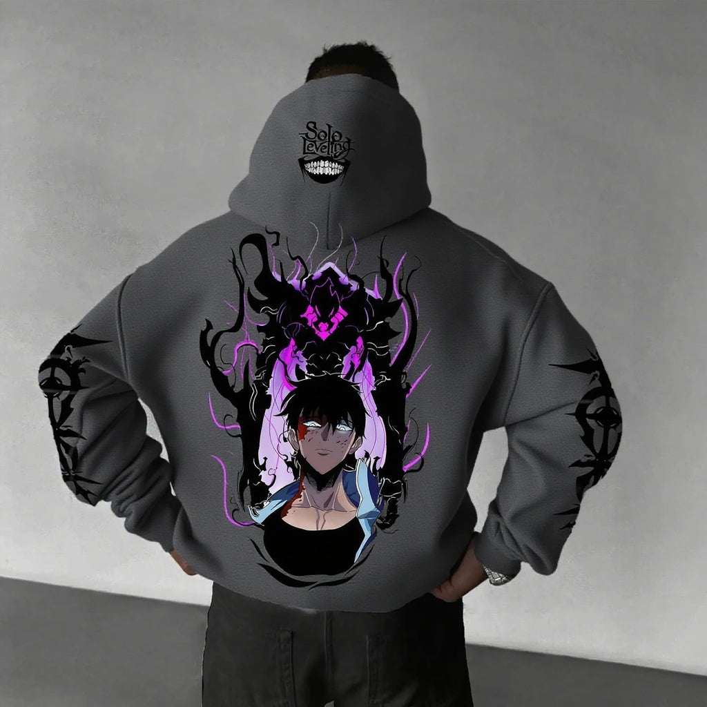 Solo Leveling Pullover Hoodie - Oversized Anime Jacket