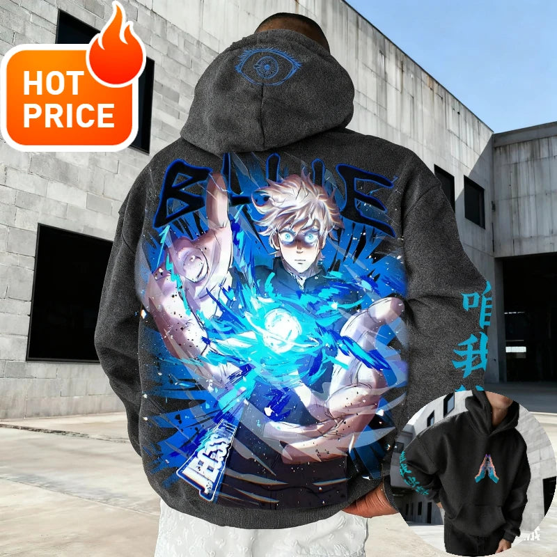 Jujutsu Kaisen Gojo Satoru Hoodie - Harajuku Vintage