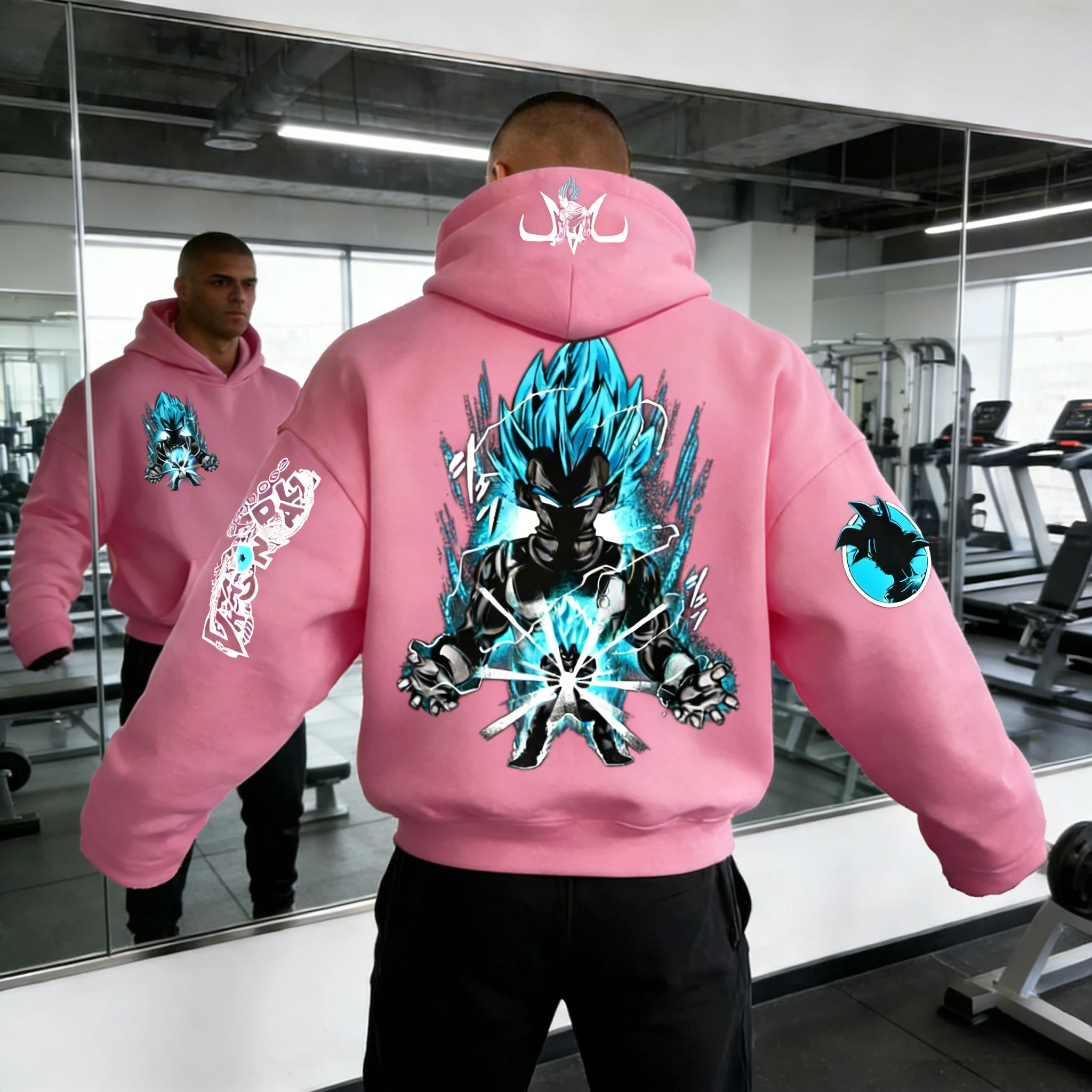 Dragon Ball Vegeta Hoodie - Super Saiyan Blue Retro Gym