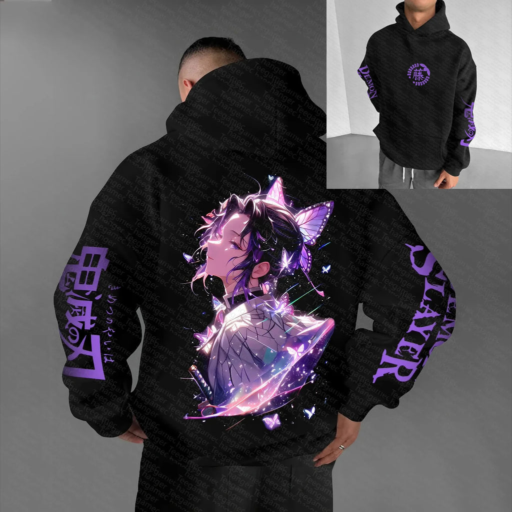 Demon Slayer Shinobu Kocho Hoodie - Insect Hashira Graphic