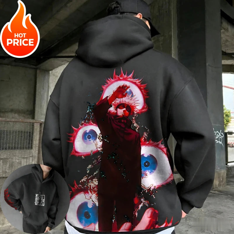 Jujutsu Kaisen Gojo Satoru Hoodie - Vintage Harajuku