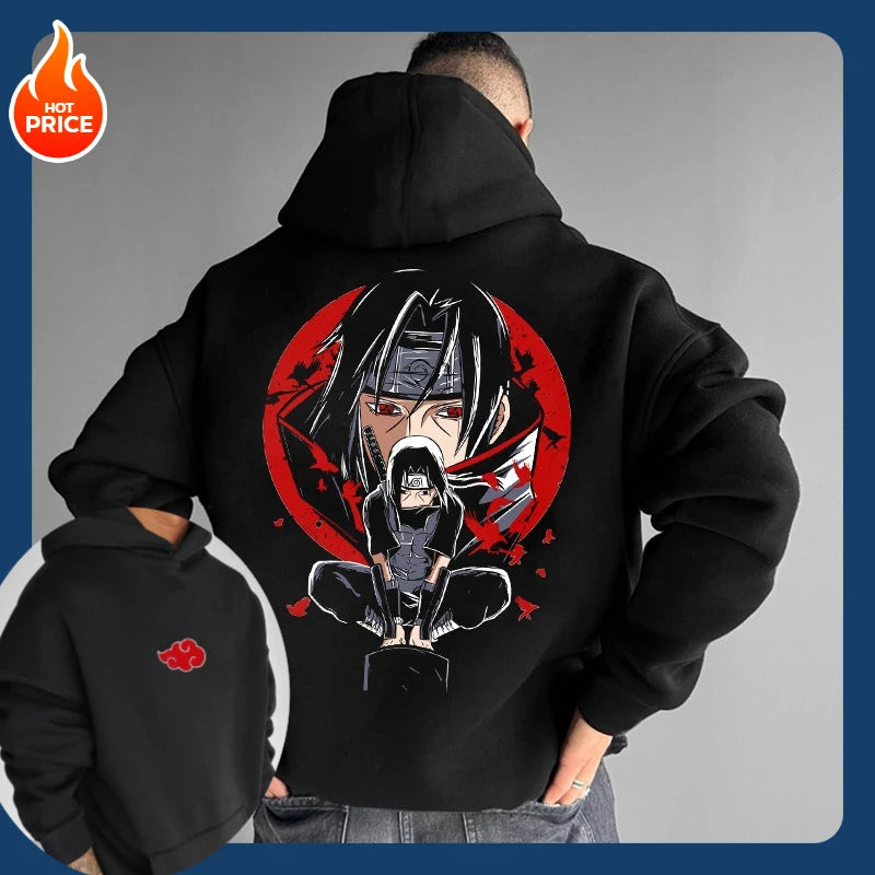 Naruto Sasuke Hoodie - Japanese Anime Fashion Cotton Sweater