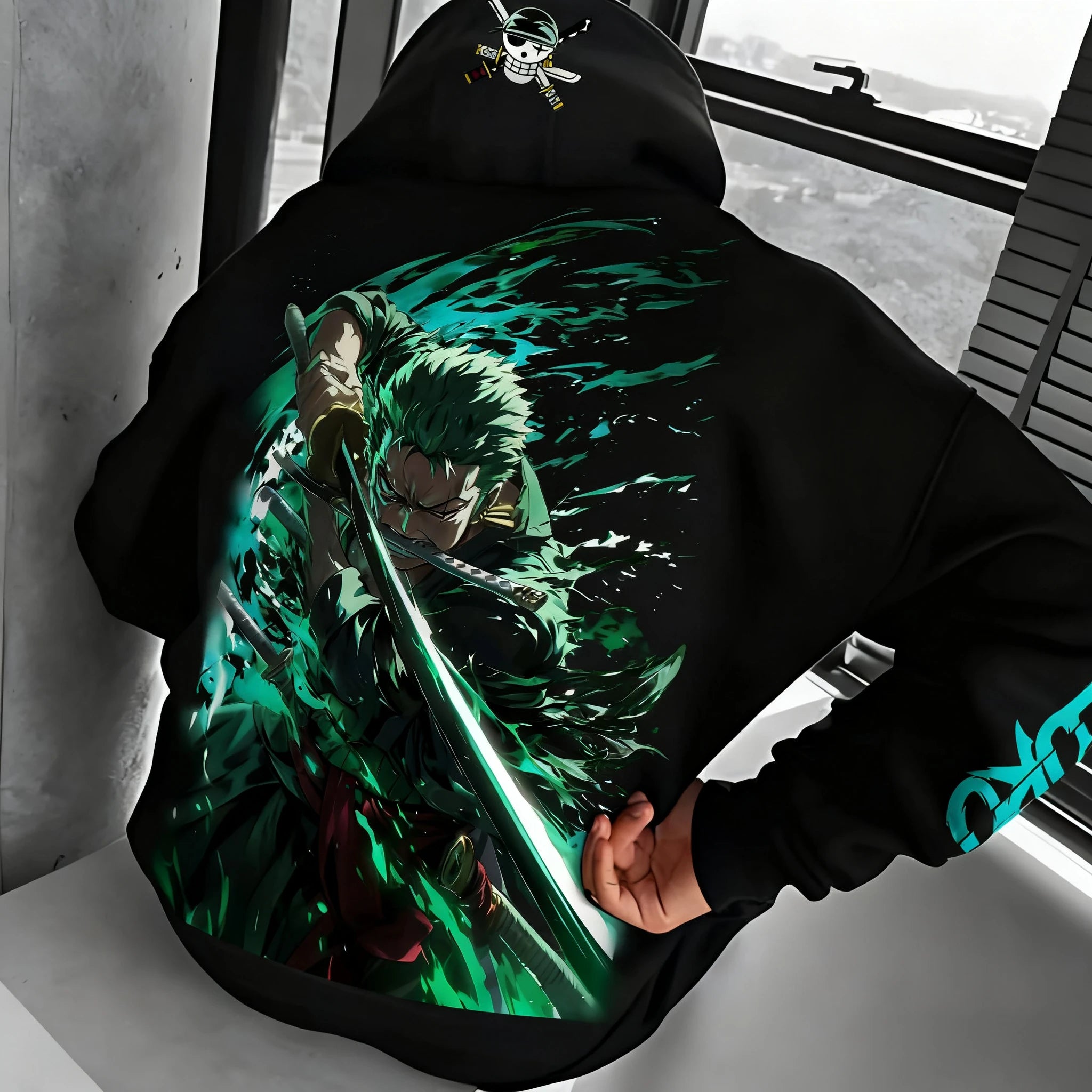 One Piece Roronoa Zoro Hoodie - Hip Hop Trendy Parent-Child