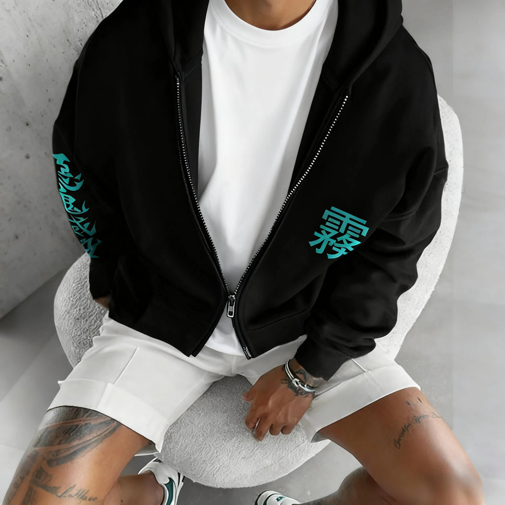 Demon Slayer Muichiro Tokito Hoodie - Harajuku Zipper Top