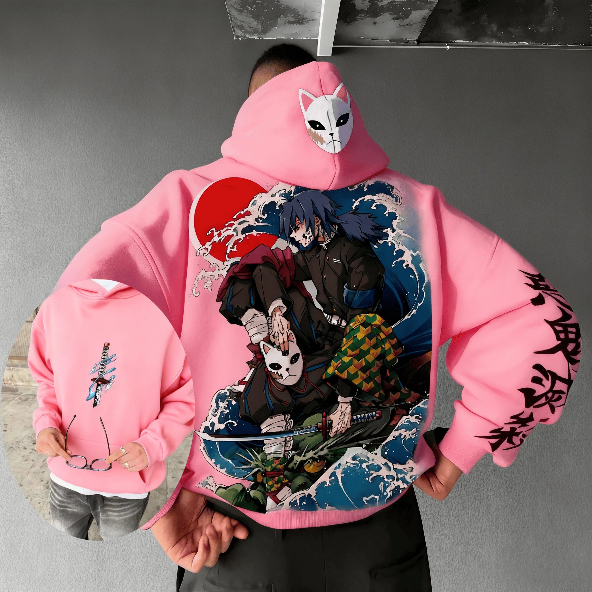 Demon Slayer Tomioka Giyuu Hoodie - Spring Summer Parent-Child
