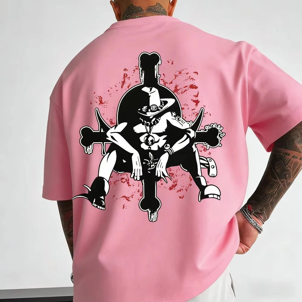 One Piece Portgas D. Ace T-Shirt - Summer Anime Family Top