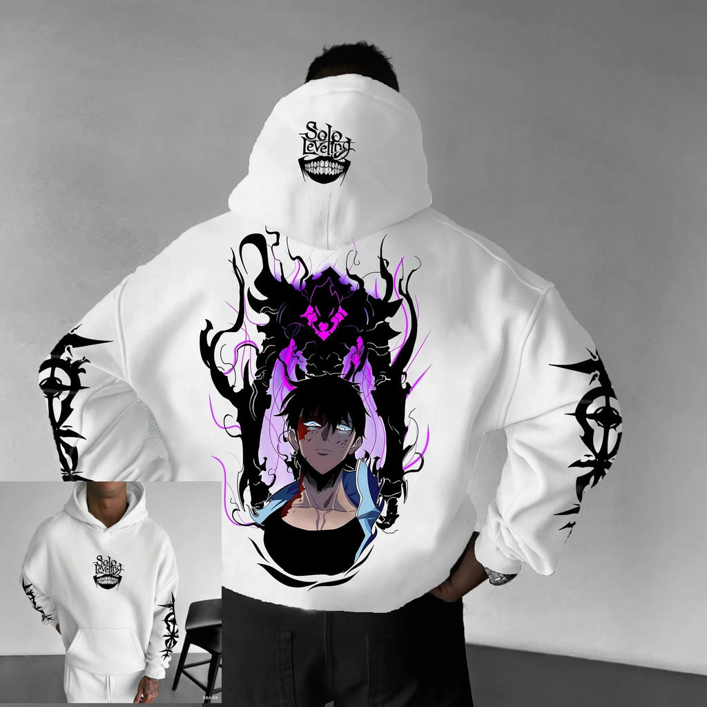 Solo Leveling Pullover Hoodie - Oversized Anime Jacket