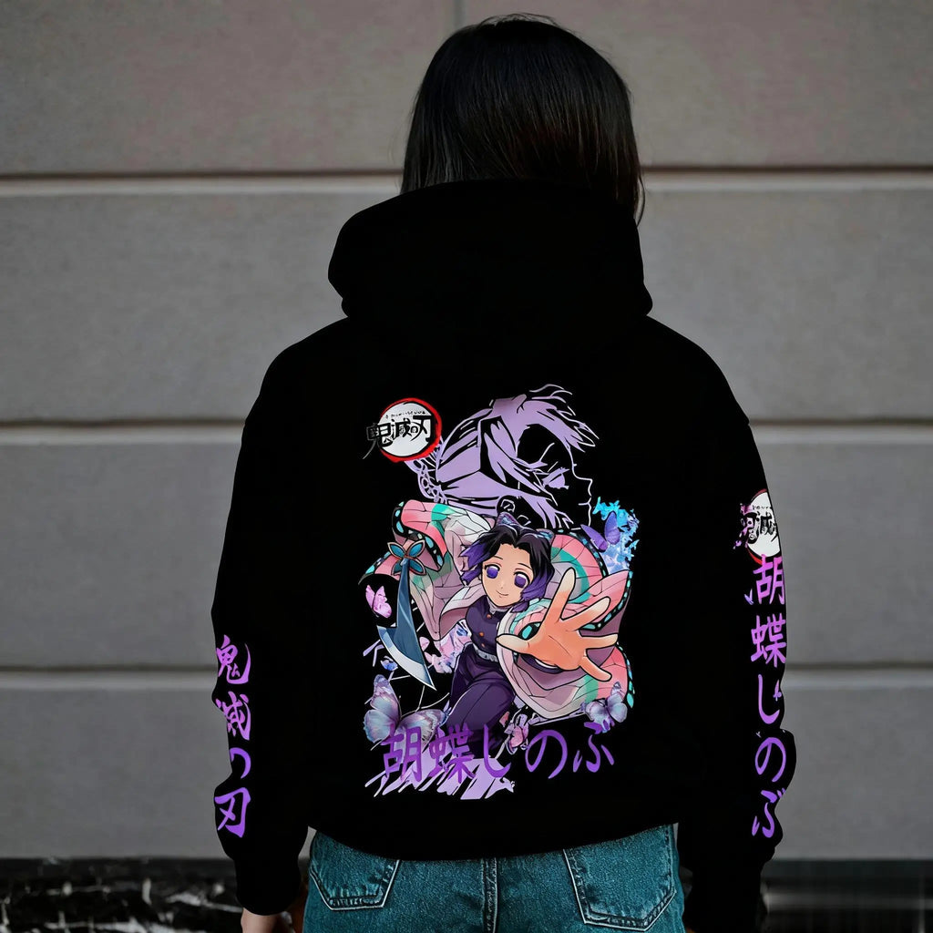 Demon Slayer Anime Hoodie - Y2K Unisex Pullover Streetwear