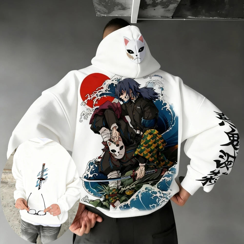 Demon Slayer Tomioka Giyuu Hoodie - Spring Summer Parent-Child