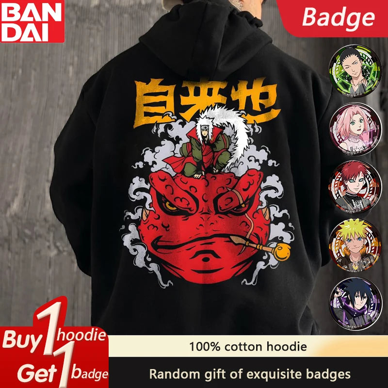 Naruto Sasuke Hoodie - Pure Cotton American Loose Sweater