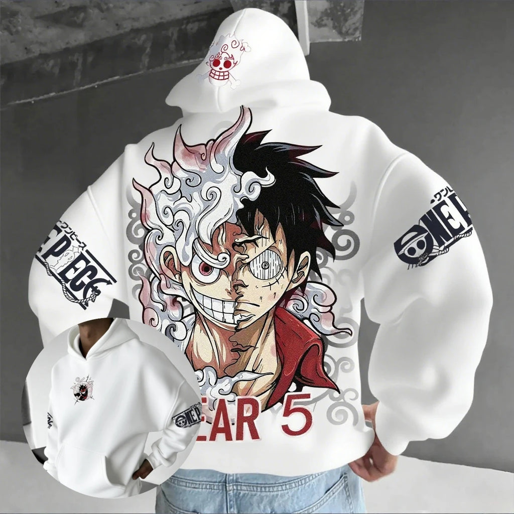 One Piece Luffy Gear 5 Nika Hoodie - Cosplay Streetwear
