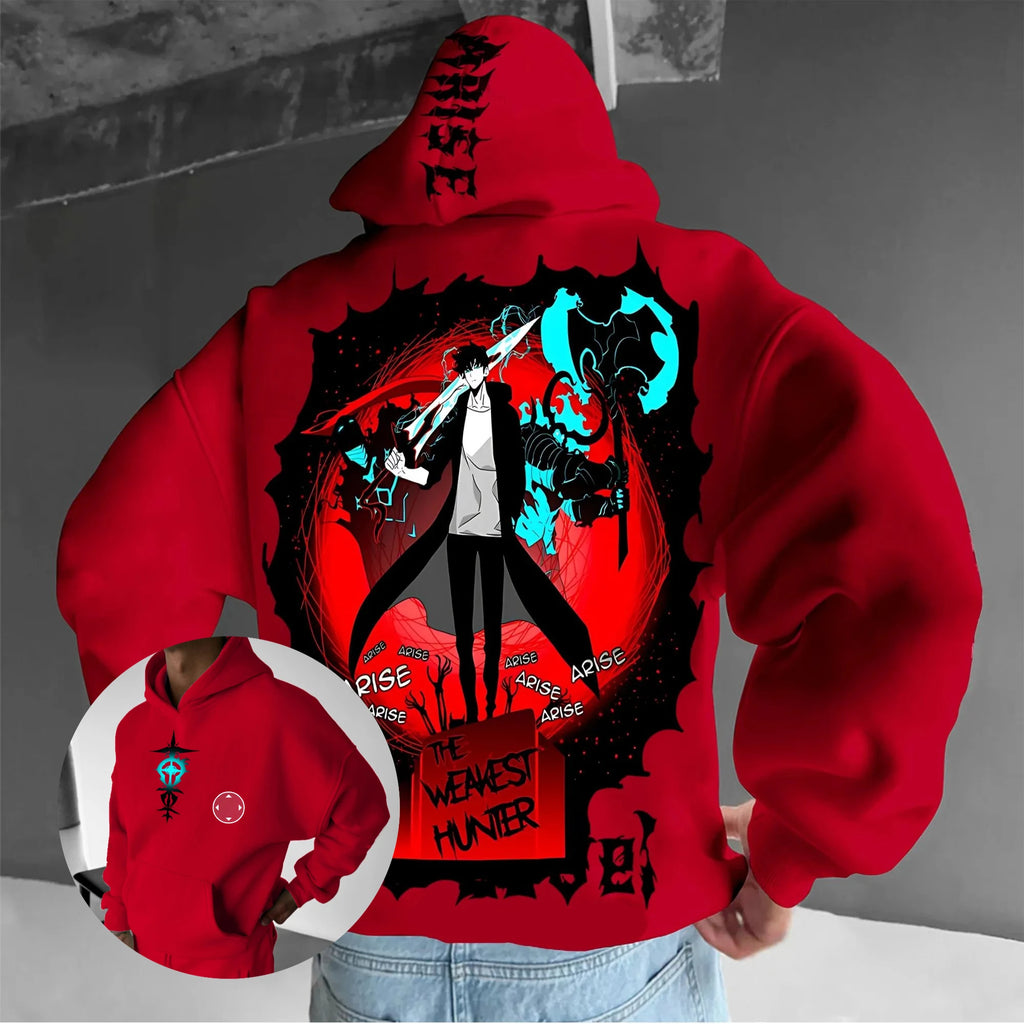 Solo Leveling Graphic Hoodie - Anime Streetwear Pullover
