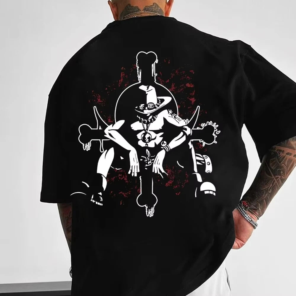 One Piece Portgas D. Ace T-Shirt - Summer Anime Family Top