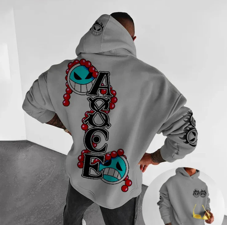 One Piece Anime Hoodie - Loose Oversized Streetwear