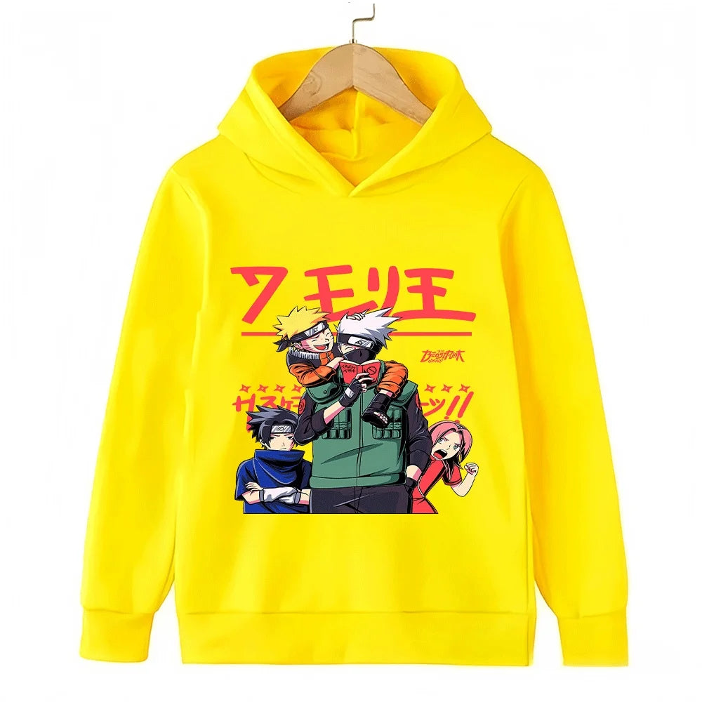 Naruto Team 7 Kids Hoodie - Cute Kakashi Sasuke Sakura