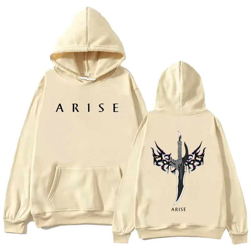 Men 's Anime Solo Leveling hoodie Hip Hop hoodie Vintage gothic pattern sweatshirt Manga Solo Leveling casual hoodie