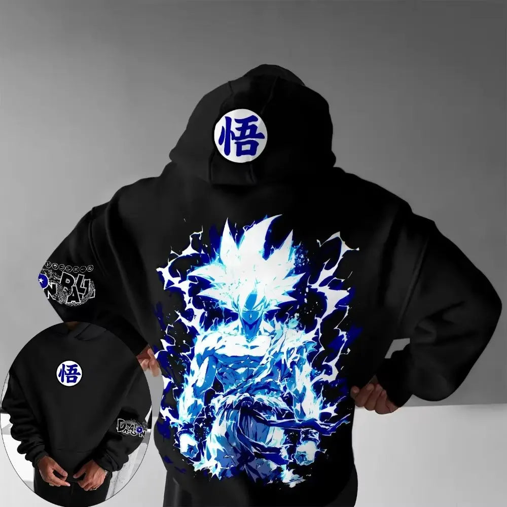 Dragon Ball Hip Hop Hoodie - Large Anime Parent-Child Top
