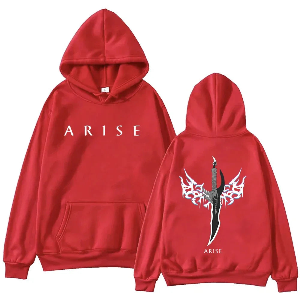 Men 's Anime Solo Leveling hoodie Hip Hop hoodie Vintage gothic pattern sweatshirt Manga Solo Leveling casual hoodie