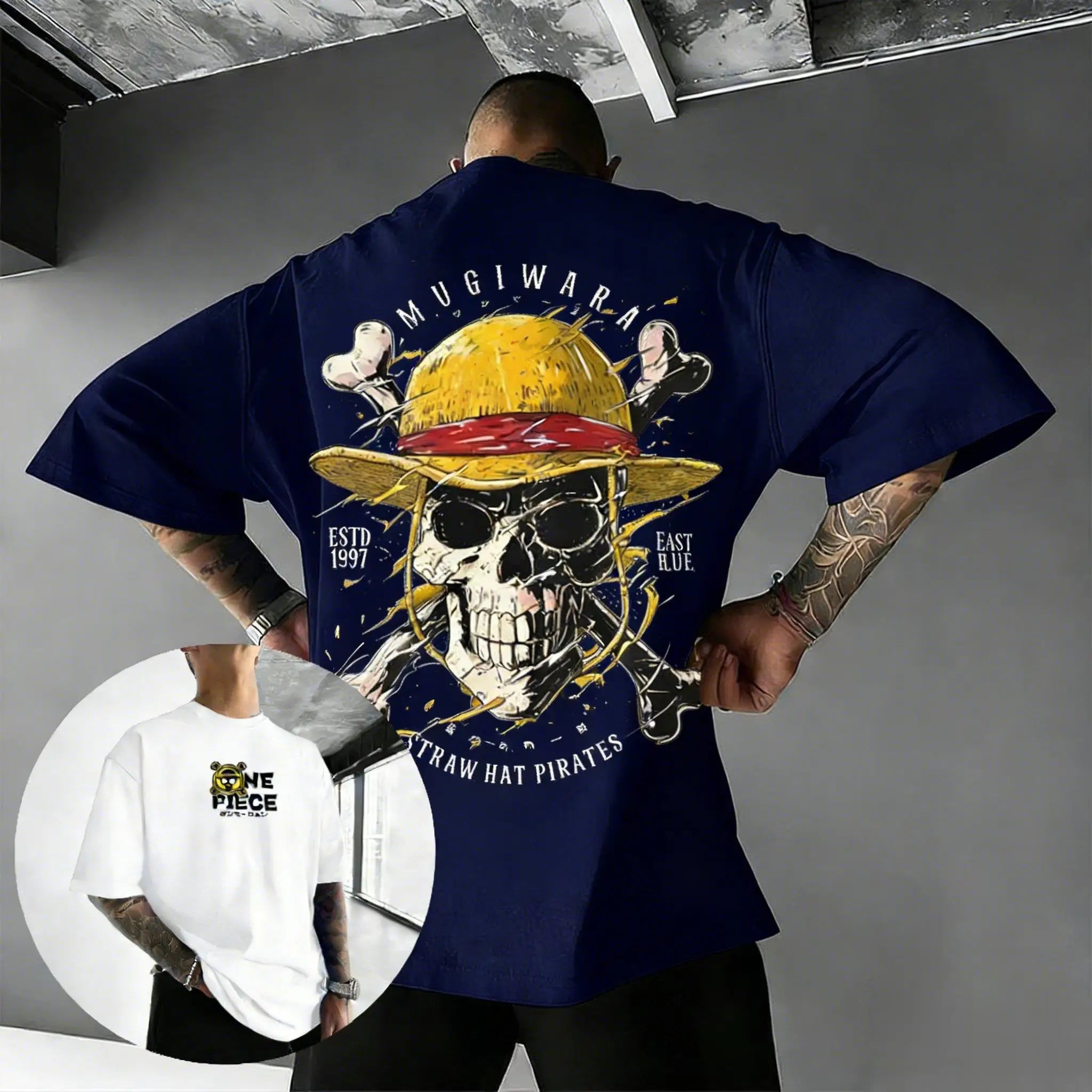 One Piece Skull T-Shirt - Oversized Cotton Streetwear 2026