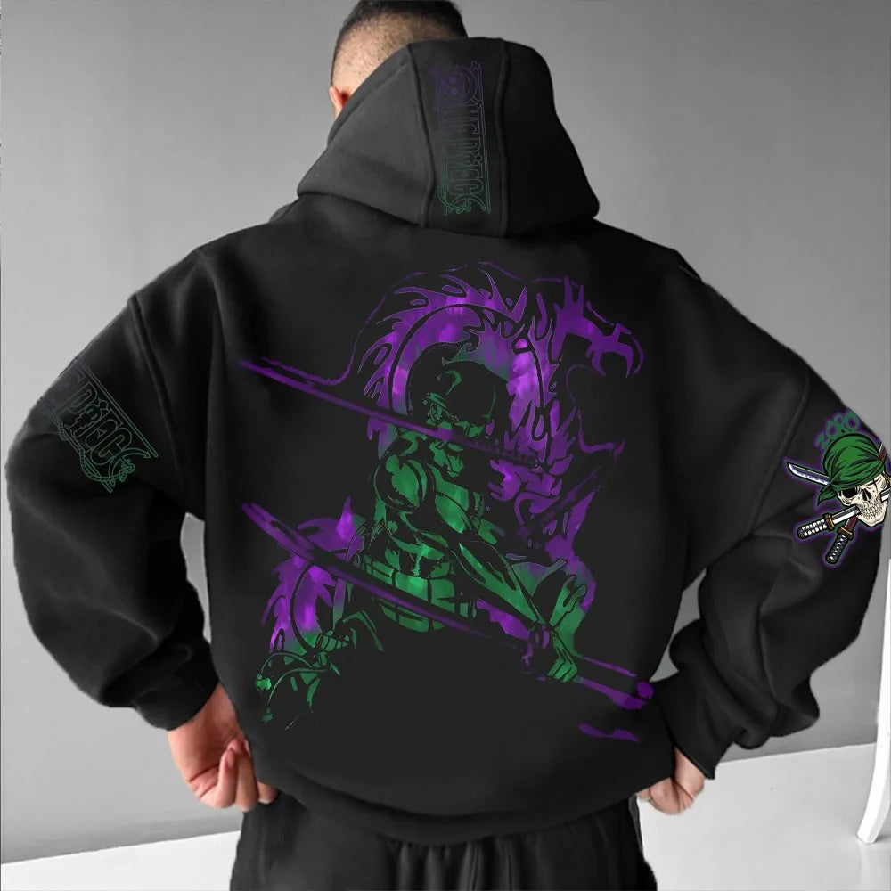 One Piece Roronoa Zoro Hoodie - Fashion Parent-Child Wear