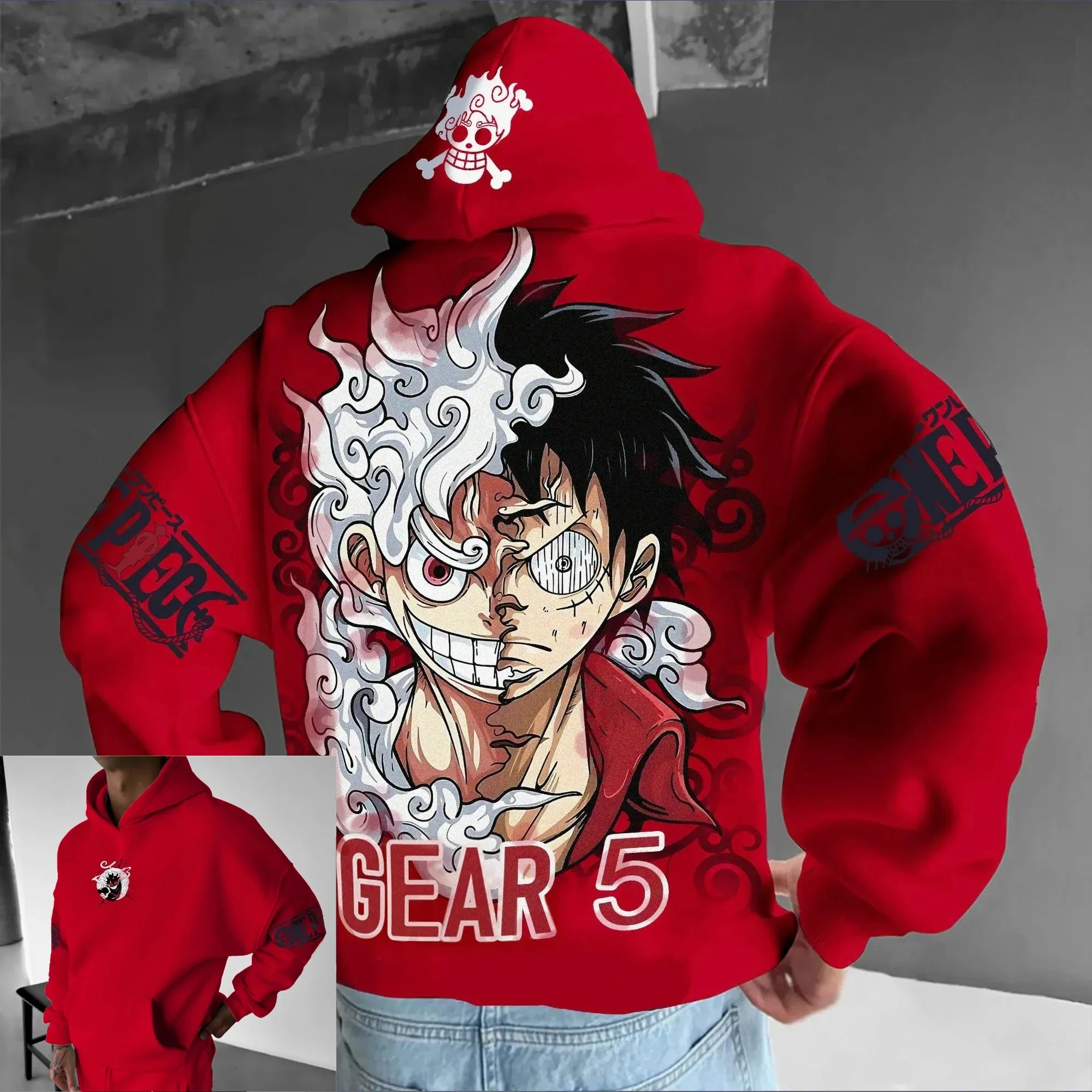 One Piece Luffy Gear 5 Nika Hoodie - Cosplay Streetwear