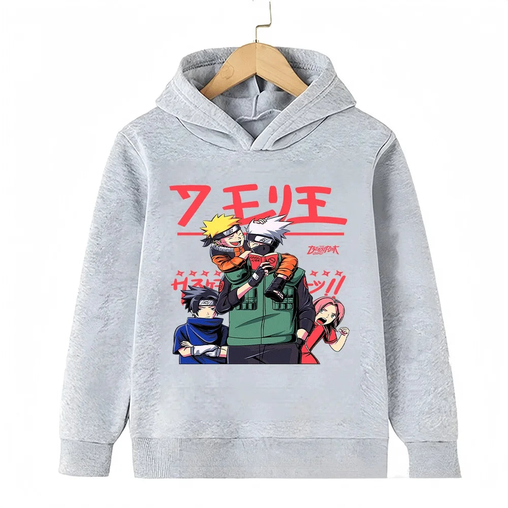 Naruto Team 7 Kids Hoodie - Cute Kakashi Sasuke Sakura
