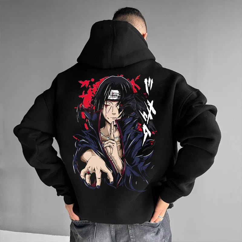 Naruto Sasuke Hoodie - Japanese Anime Fashion Cotton Sweater